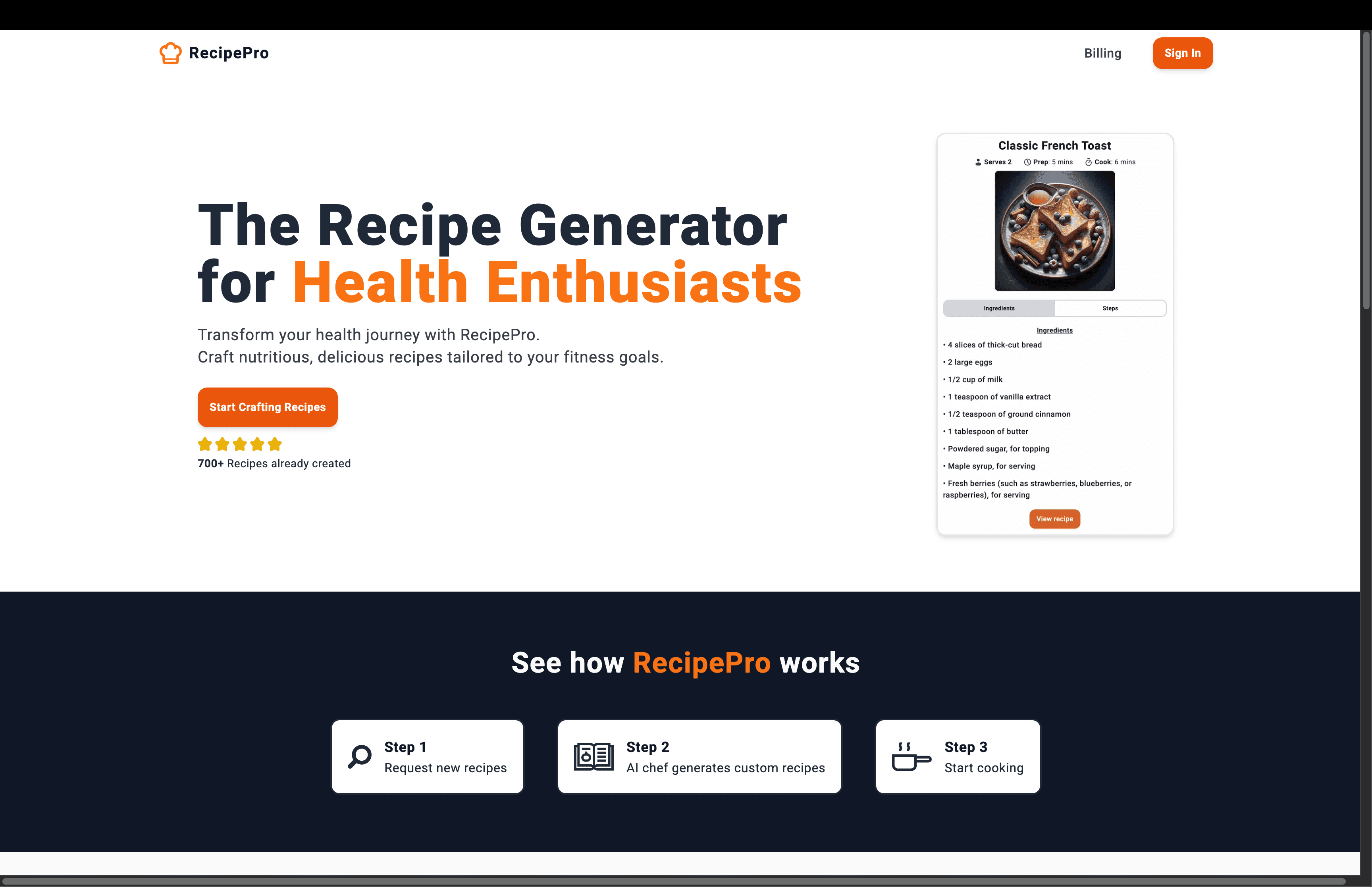 Recipe AI screenshot