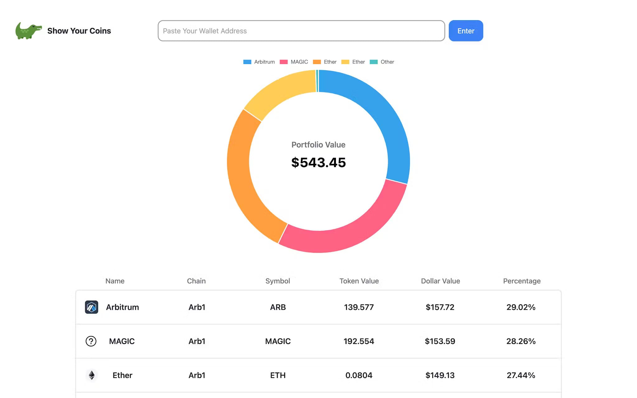 ShowMyCoins screenshot